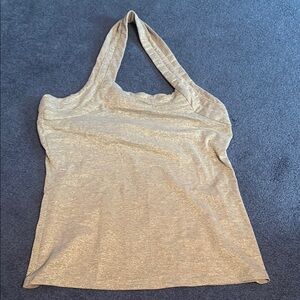 White House Black Market Tan Cream Halter Tank Top